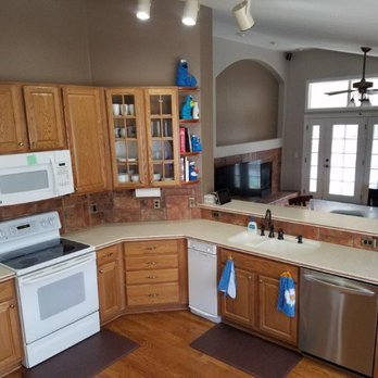 Craft Right Design & Build - Before: corian counter and orange tile backsplash - General Contractors Near Me Craft Right Design & Build - Before: corian counter and orange tile backsplash - General Contractors Near Me