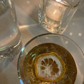 Hapa Izakaya - A glass of plum wine on ice - Japanese Near Me - Vancouver, British Columbia