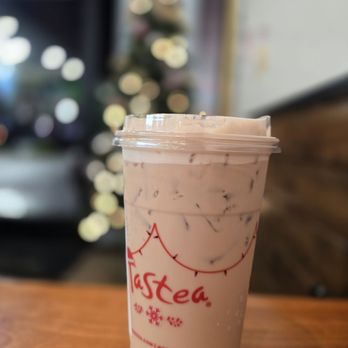 Tastea - Iced earl grey milk tea with lychee coconut jelly - Bubble Tea Near Me - Buena Park, California