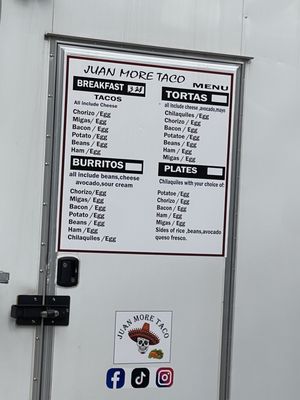 Menu photo 5 Juan More Taco Austin, TX