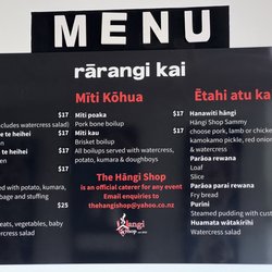 The Hangi Shop - Menu