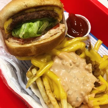 In-N-Out Burger - Cheeseburger with fries animal style - Fast Food Near Me - Tempe, Arizona In-N-Out Burger - Cheeseburger with fries animal style - Fast Food Near Me - Tempe, Arizona