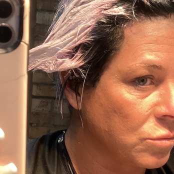 Fabrik Salon - After she tried bleaching the pink out. - Hair Salons Near Me - Missoula, Montana Fabrik Salon - After she tried bleaching the pink out. - Hair Salons Near Me - Missoula, Montana