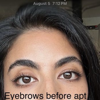 The Brow Shop - My eyebrows the day before apt with Dalia - Skin Care Near Me - Murrieta, California