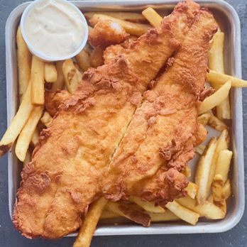 Shuckin' Shack Oyster Bar - Combination Plater (Fried Shrimp & Flounder) I highly recommend! - Sports Bars Near Me - Leland, North Carolina