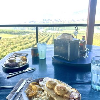 Blueberry Hills Farms - Eggs Benny with a view! - American Near Me - Manson, Washington Blueberry Hills Farms - Eggs Benny with a view! - American Near Me - Manson, Washington