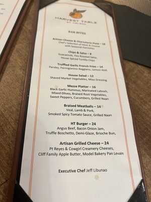 Menu photo 4 Harvest Table St Helena, CA