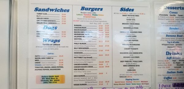 Menu photo 2 Dairy-Bar Chehalis, WA