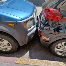 Asshole behind me, parked on the red curb and blocked me in. Thankfully, he was near by and moved his car so I could get out.