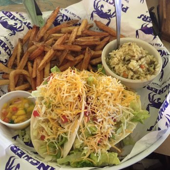 Pinchers - Blackened Grouper Tacos...way too fishy - Seafood Near Me - Naples, Florida Pinchers - Blackened Grouper Tacos...way too fishy - Seafood Near Me - Naples, Florida