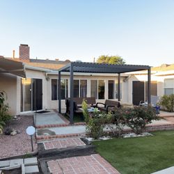 Sun Awning - Awning and louvered pergola