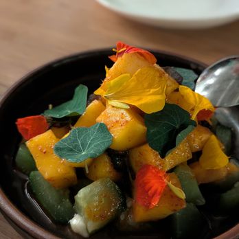 Choi's - Mango Nasturtium Kimchi Salad - Wine Bars Near Me - San Diego, California