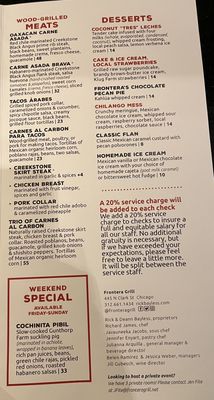 Menu photo 8 Frontera Grill Chicago, IL