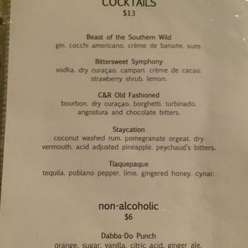 Cotton & Rye - Spring Cocktail Menu - New American Near Me - Savannah, Georgia