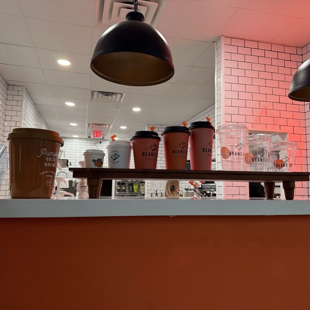 Beans Up Coffee - Counter with sizes available. - Coffee & Tea Near Me - Houston, Texas