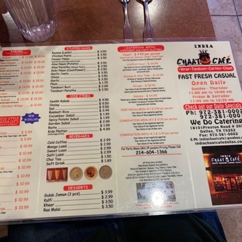 India Chaat Cafe - Menu - Indian Near Me - Dallas, Texas India Chaat Cafe - Menu - Indian Near Me - Dallas, Texas