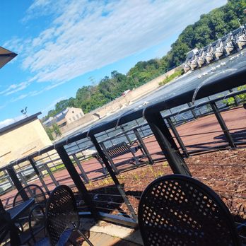 Fratellos Waterfront Restaurant - The terrace overlooking the river - Bars Near Me - Appleton, Wisconsin