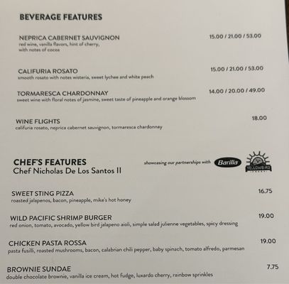 Menu photo 2 Bazille at Nordstrom Palo Alto, CA