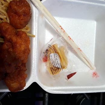 Combo Express - Small Combo with Fortune cookie, not sure if we broke the cookie, the chopstix we're broken but that didn't stop me from eating. - Chinese Near Me - Santa Maria, California Combo Express - Small Combo with Fortune cookie, not sure if we broke the cookie, the chopstix we're broken but that didn't stop me from eating. - Chinese Near Me - Santa Maria, California