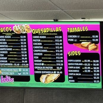 Lolis Tacos - Gandy - Menu - Mexican Near Me - Tampa, Florida Lolis Tacos - Gandy - Menu - Mexican Near Me - Tampa, Florida