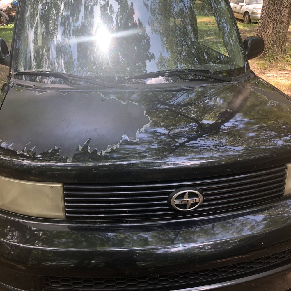 Tri-County Collision Center - Before Pic: paint peeling off in large chunks on the hood and sides - Body Shops Near Me - Cumming, Georgia Tri-County Collision Center - Before Pic: paint peeling off in large chunks on the hood and sides - Body Shops Near Me - Cumming, Georgia
