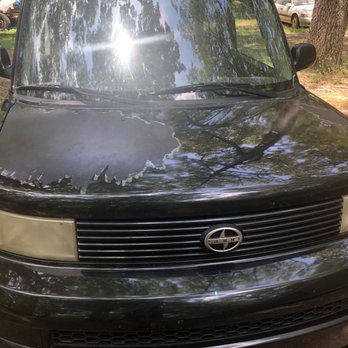 Tri-County Collision Center - Before Pic: paint peeling off in large chunks on the hood and sides - Body Shops Near Me - Cumming, Georgia