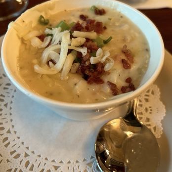 The Goose's Acre - Cup Potato Leek Soup - New American Near Me - The Woodlands, Texas The Goose's Acre - Cup Potato Leek Soup - New American Near Me - The Woodlands, Texas
