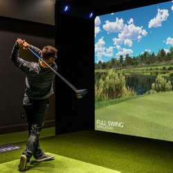 Swing away, rain or shine, at Back9 Parlor.