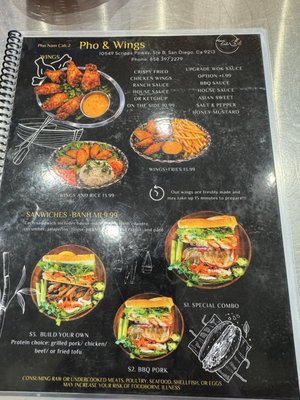 Menu photo 4 Pho and wings San Diego, CA