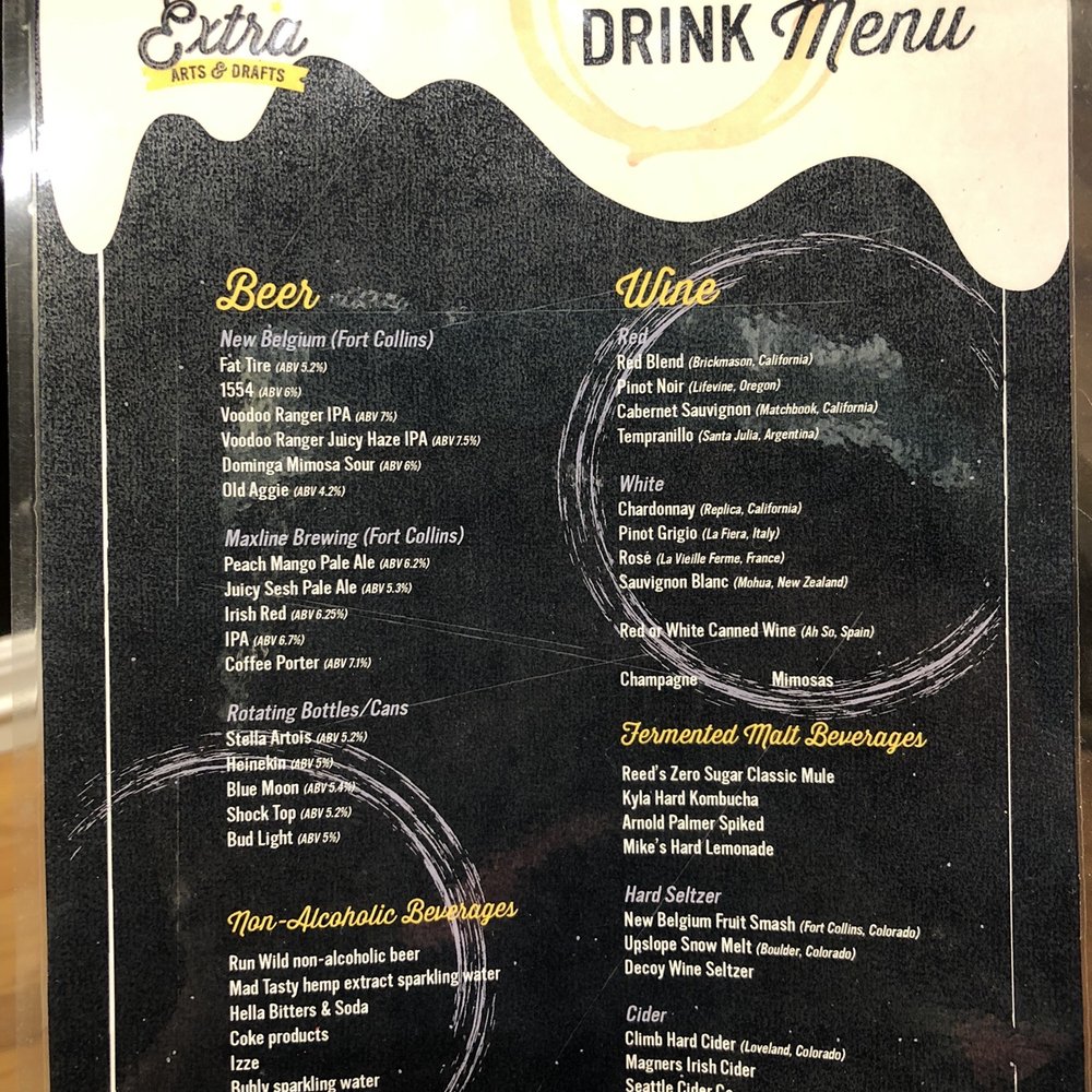 Extra Arts & Drafts - Menu - Art Classes Near Me - Fort Collins, Colorado Extra Arts & Drafts - Menu - Art Classes Near Me - Fort Collins, Colorado