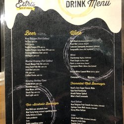 Extra Arts & Drafts - Menu