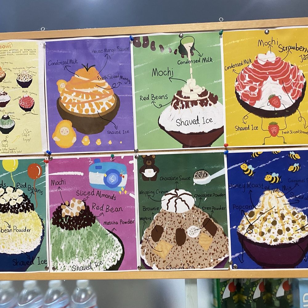 Snow Bowl - Drawing of the shaved ice desserts - Bubble Tea Near Me - Newark, California Snow Bowl - Drawing of the shaved ice desserts - Bubble Tea Near Me - Newark, California