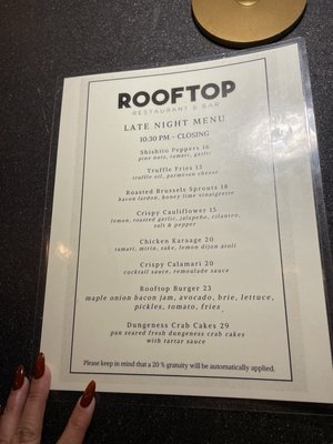 Menu photo 1 Rooftop Walnut Creek, CA