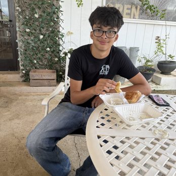 Melrose - My son eating focaccia and dill sauce. - Coffee & Tea Near Me - Lihue, Hawaii Melrose - My son eating focaccia and dill sauce. - Coffee & Tea Near Me - Lihue, Hawaii