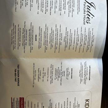 Julies Pancake House - Menu - Pancakes Near Me - Lyons, Illinois Julies Pancake House - Menu - Pancakes Near Me - Lyons, Illinois