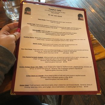 Firefly Cafe and Outpost - Weekend menu March 2020 - Cafes Near Me - Boyertown, Pennsylvania