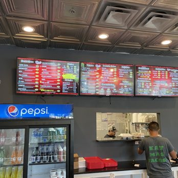 Oscar's Taco Shop - menus on the wall - Mexican Near Me - Mt. Juliet, Tennessee