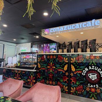 Con Azucar Cafe - Seating, facing the kitchen and front reg. - Coffee & Tea Near Me - Manteca, California Con Azucar Cafe - Seating, facing the kitchen and front reg. - Coffee & Tea Near Me - Manteca, California