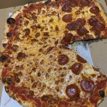 Rockafellers Pizza - Half pepperoni half cheese - Pizza Near Me - Long Branch, New Jersey