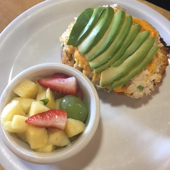 The Peach Cafe - Tuna Sandwich with side of fruit - New American Near Me - Monrovia, California The Peach Cafe - Tuna Sandwich with side of fruit - New American Near Me - Monrovia, California