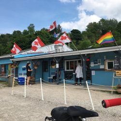 Goderich Harbour Restaurant - The exterior a few days before Canada Day 2022.