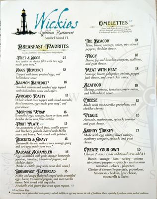 Menu photo 6 Wickies Lighthouse Restaurant Sanibel, FL