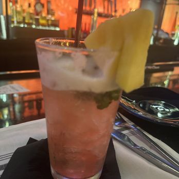 Mission Oak Grill - Pineapple Perfection ( House Pineapple infused vodka, fresh mint, strawberry purée ( or any pure you like) top with soda water) - New American Near Me - Newburyport, Massachusetts Mission Oak Grill - Pineapple Perfection ( House Pineapple infused vodka, fresh mint, strawberry purée ( or any pure you like) top with soda water) - New American Near Me - Newburyport, Massachusetts