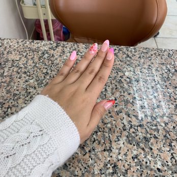Crystal Nails - full set with valentines nail art! all hand painted by holly!!! - Nail Salons Near Me - La Mirada, California Crystal Nails - full set with valentines nail art! all hand painted by holly!!! - Nail Salons Near Me - La Mirada, California