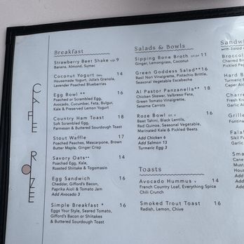 Cafe Roze - Menu as of 9/7/26 - Breakfast & Brunch Near Me - Nashville, Tennessee