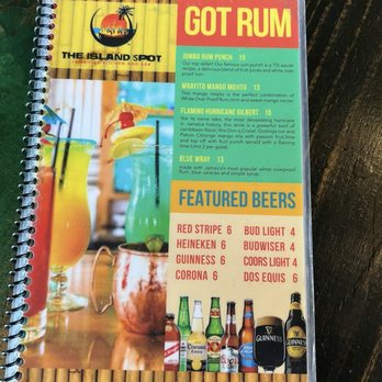 The Island Spot - Drink menu. - Caribbean Near Me - Dallas, Texas The Island Spot - Drink menu. - Caribbean Near Me - Dallas, Texas