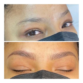 Estilo Microblading Salon - Before and after of my first visit - Permanent Makeup Near Me - Chicago, Illinois