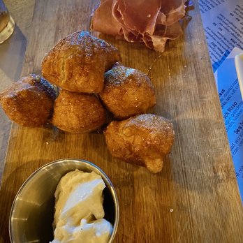 Osteria Mia - Cocoli (fried pizza dough with prosciutto and stracchino cheese and honey) - Italian Near Me - Phoenix, Arizona Osteria Mia - Cocoli (fried pizza dough with prosciutto and stracchino cheese and honey) - Italian Near Me - Phoenix, Arizona