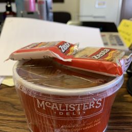 Warning! You get two packs of crackers with an entire bowl of 5 dollar chili..... Warning! You get two packs of crackers with an entire bowl of 5 dollar chili.....