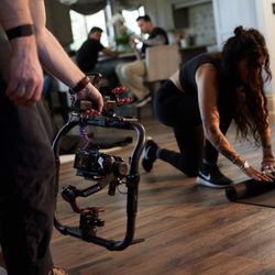 Visual Production Studios - On set of an E-bike promo video: story building scene
